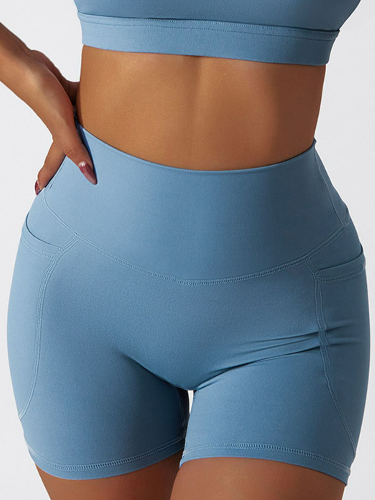 Quick-Dry Biker Shorts with Pockets