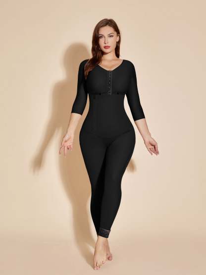 Full Control Women Shapewear Chest-Packed Body Shaper - Black
