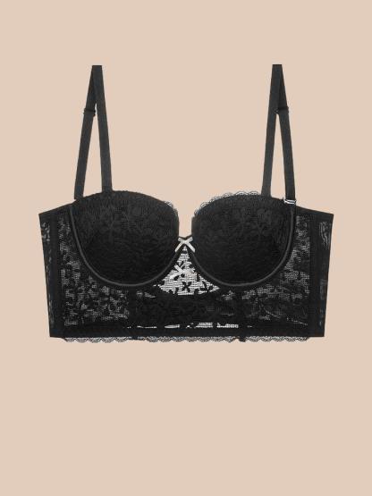 Thin French Lace Push Up Bra Set