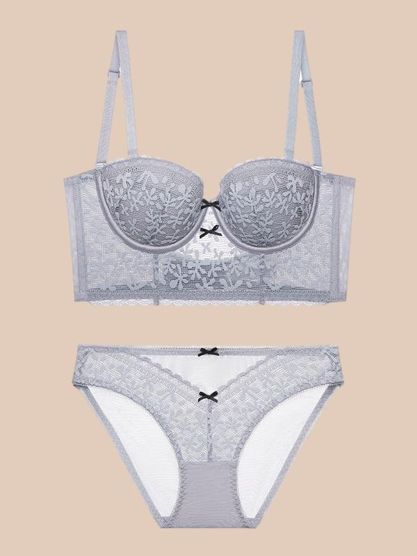 Thin French Lace Push Up Bra Set