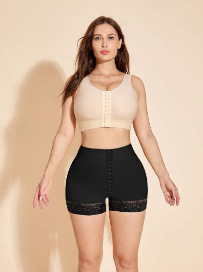 Booty Lifting Shaper Shorts Underwear High Waisted Tummy Tuck Control Panty - Black