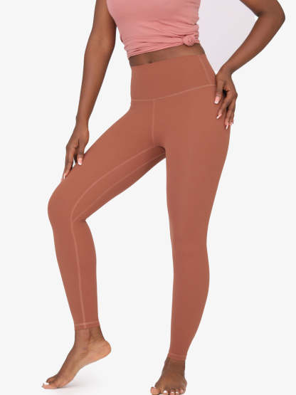 High Waist Nude Yoga Clothes Nine Points Sports Fitness Leggings