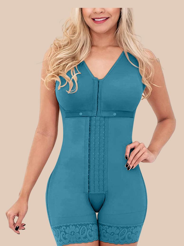 Compress Shapewear For Women HOOK AND EYE CLOSURE Adjustable Breast Support Tummy Control Bodysuit Bodyshaper
