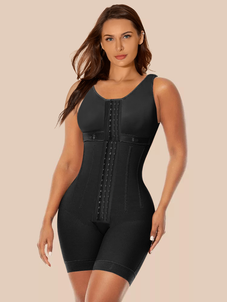Women's Chest-Packed Body Shaper Postpartum Fajas Colombianas Ref 1018