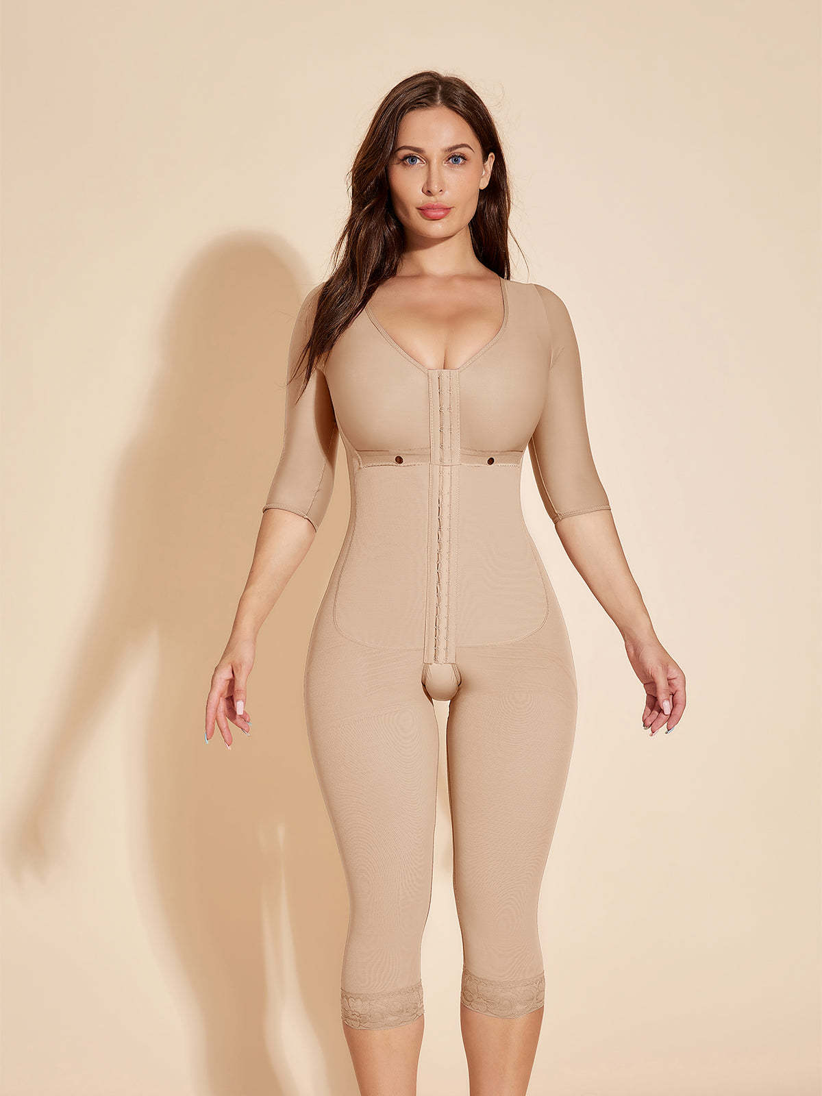 BBL Fajas Colombian Full Body Wrap Shapewear with Bra - Tan