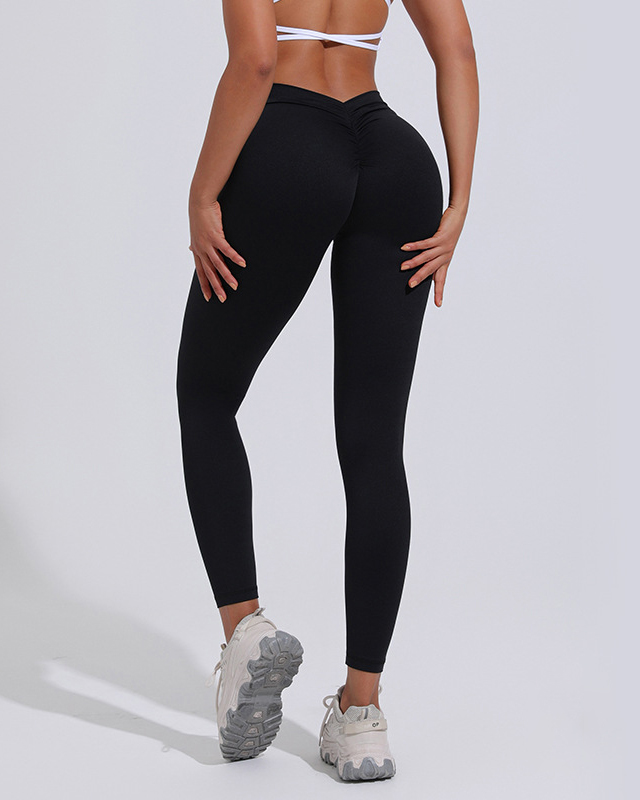 High-waisted Back V-shaped Hip Lift Yoga Pants-ChicCurve