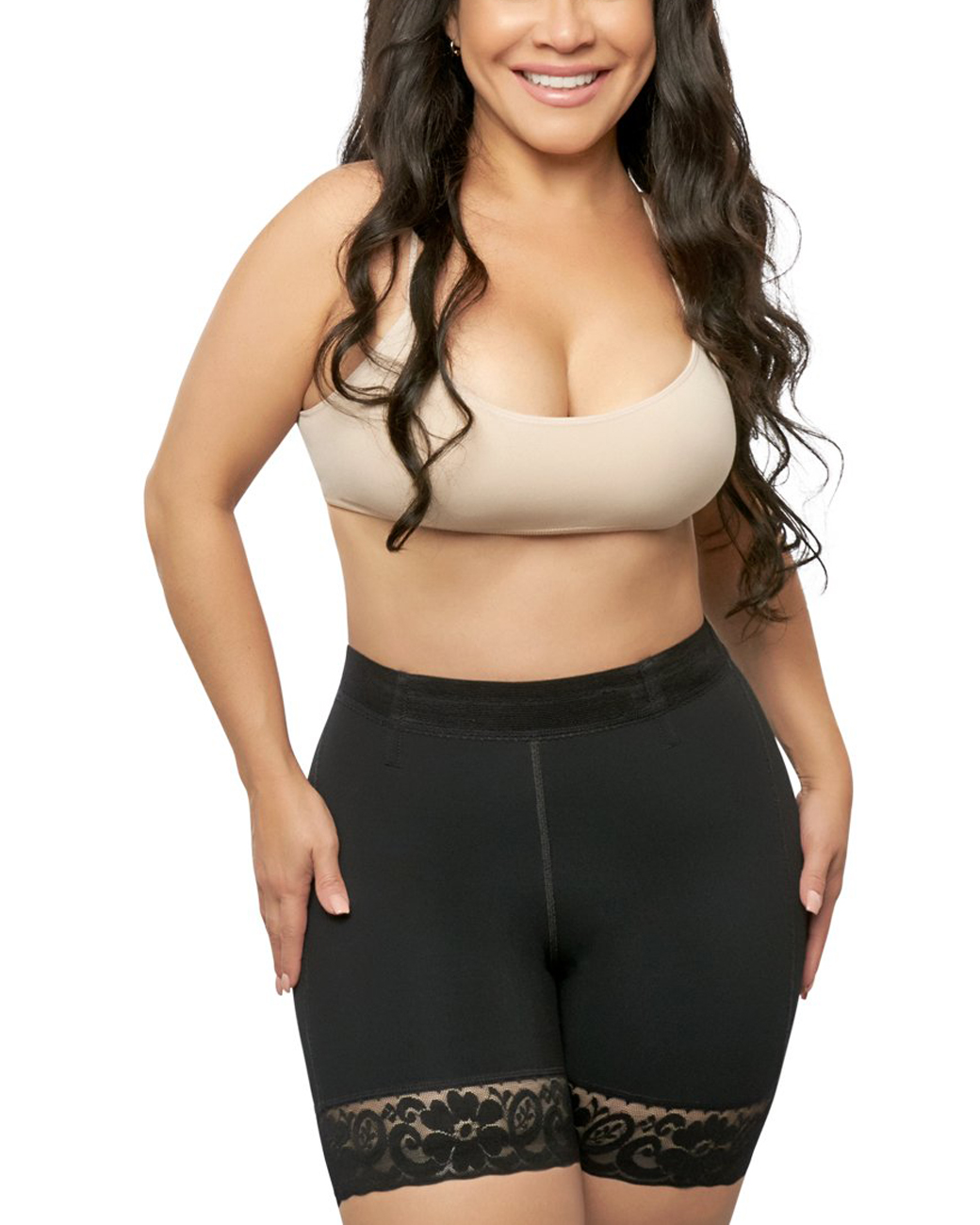 Women Flatten Abdomen High Waist Fajas Lace Elastic Mesh Fabric