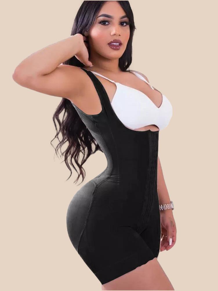 High Double Compression Garment Abdomen Control Hook And Eye Closure Tummy Control  Adjustable Bodysuit