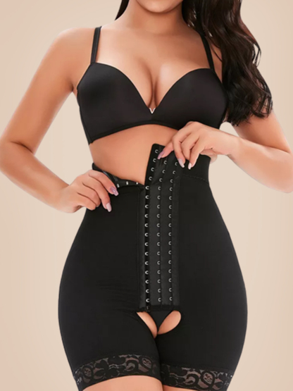 Women's Body Slimming Pants Waist Slimmer Shaper Postpartum Control Panties Open Bust Bodysuit