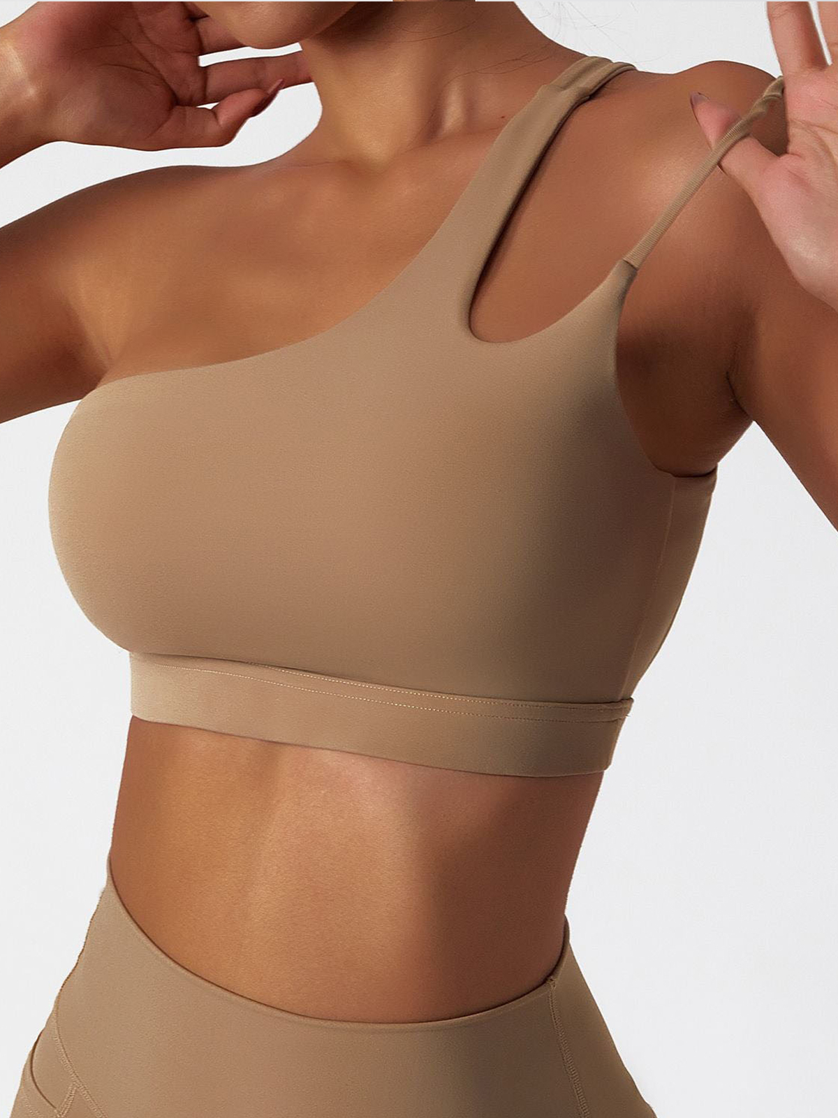 One Shoulder Asymmetrical Sports Bra