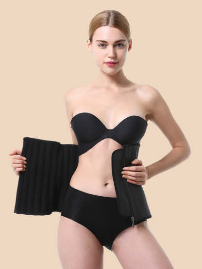 Corset Latex Buckle Waist Corset Belt Latex Rubber Straps Corset