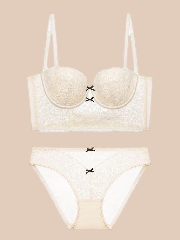 Thin French Lace Push Up Bra Set
