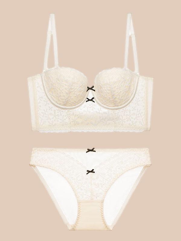 Thin French Lace Push Up Bra Set