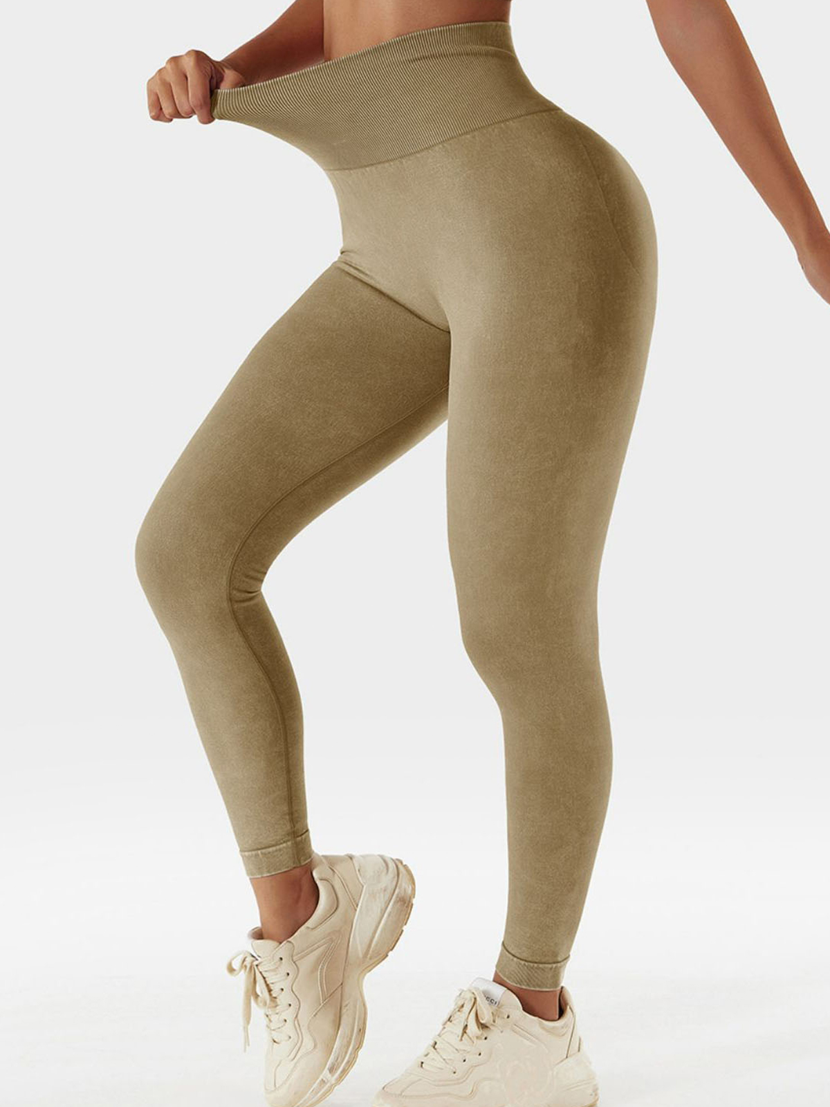 Acid Wash High Waist Sports Leggings