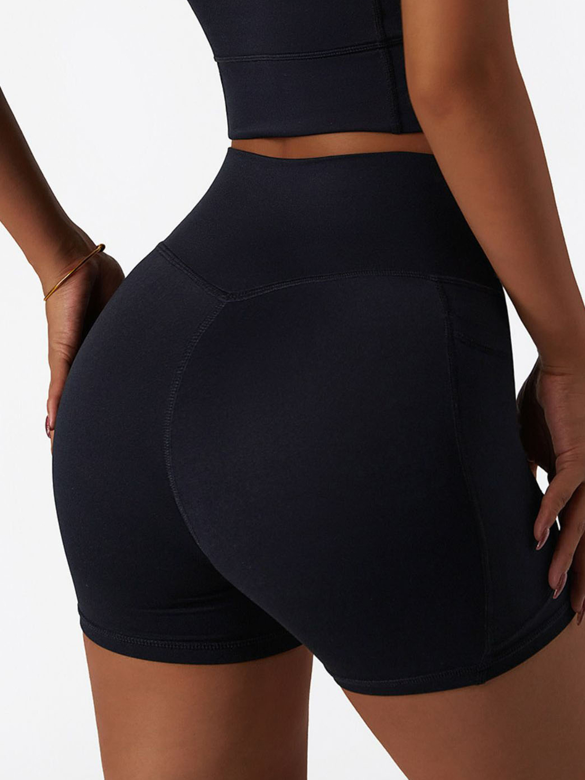 Quick-Dry Biker Shorts with Pockets