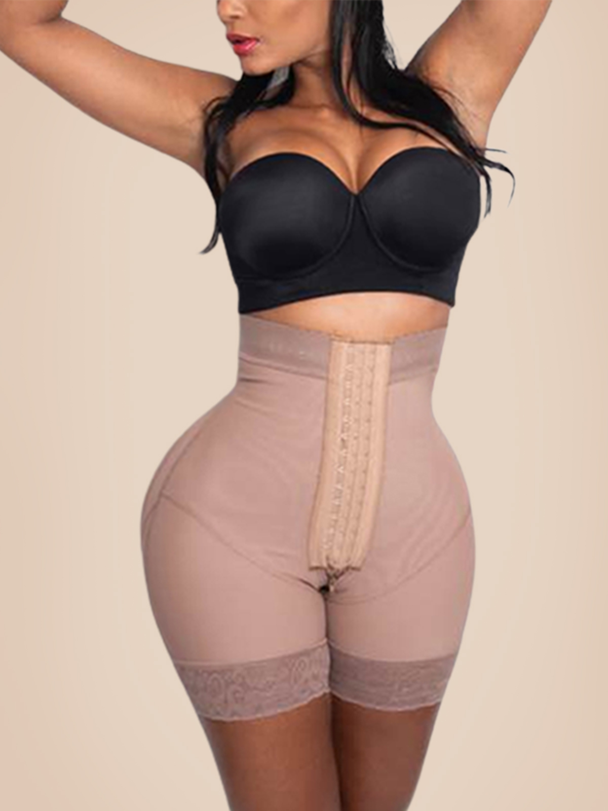 High Compression BBL Postpartum Butt lifter Butt Pads Seamless Hip Enhancer Shorts 