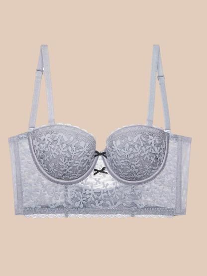 Thin French Lace Push Up Bra Set