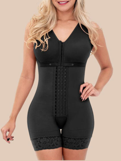 Compress Shapewear For Women HOOK AND EYE CLOSURE Adjustable Breast Support Tummy Control Bodysuit Bodyshaper