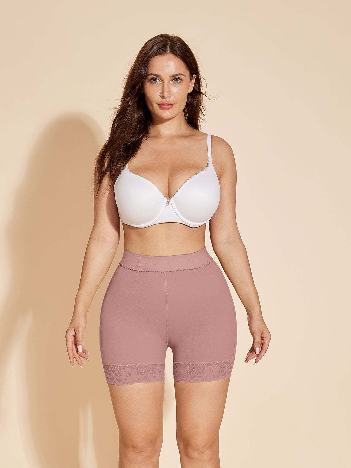 ChicCurve Body Shaper Control Shorts No Trace - RosyBrown