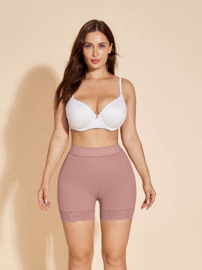 ChicCurve Body Shaper Control Shorts No Trace - RosyBrown