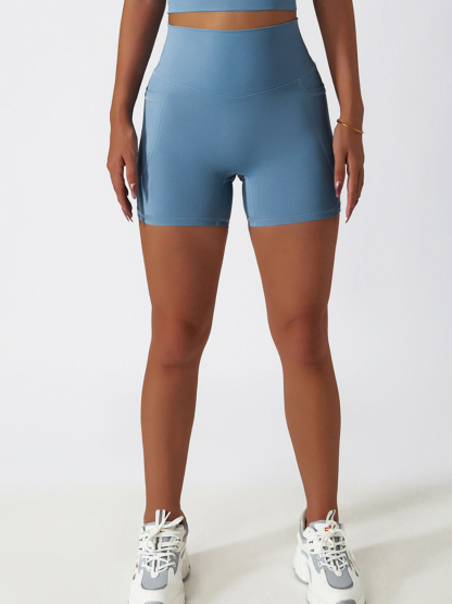 Quick-Dry Biker Shorts with Pockets