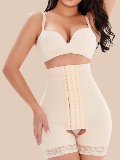 Women's Body Slimming Pants Waist Slimmer Shaper Postpartum Control Panties Open Bust Bodysuit