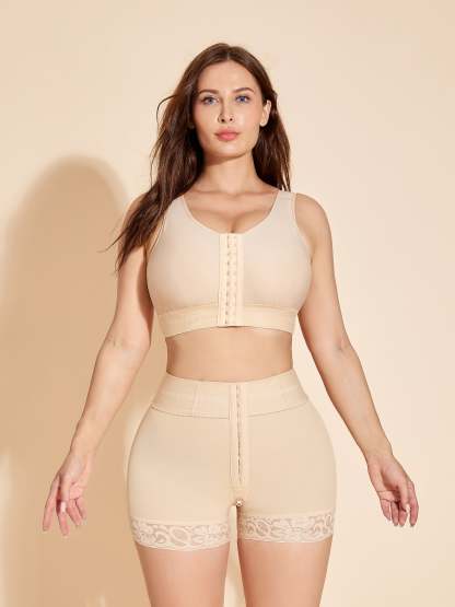 Booty Lifting Shaper Shorts Underwear High Waisted Tummy Tuck Control Panty - Tan