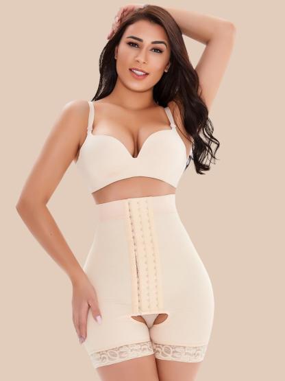 Women's Body Slimming Pants Waist Slimmer Shaper Postpartum Control Panties Open Bust Bodysuit