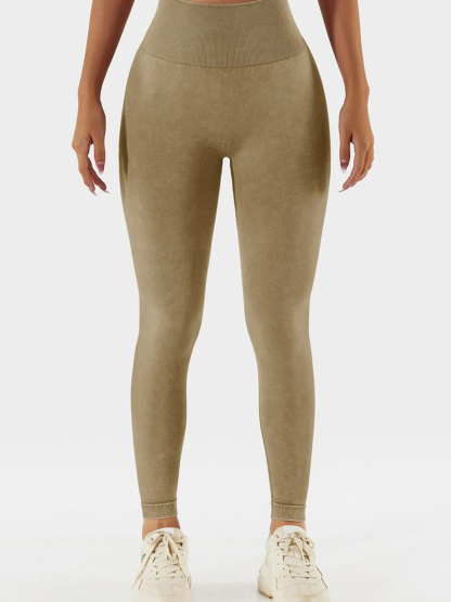 Acid Wash High Waist Sports Leggings