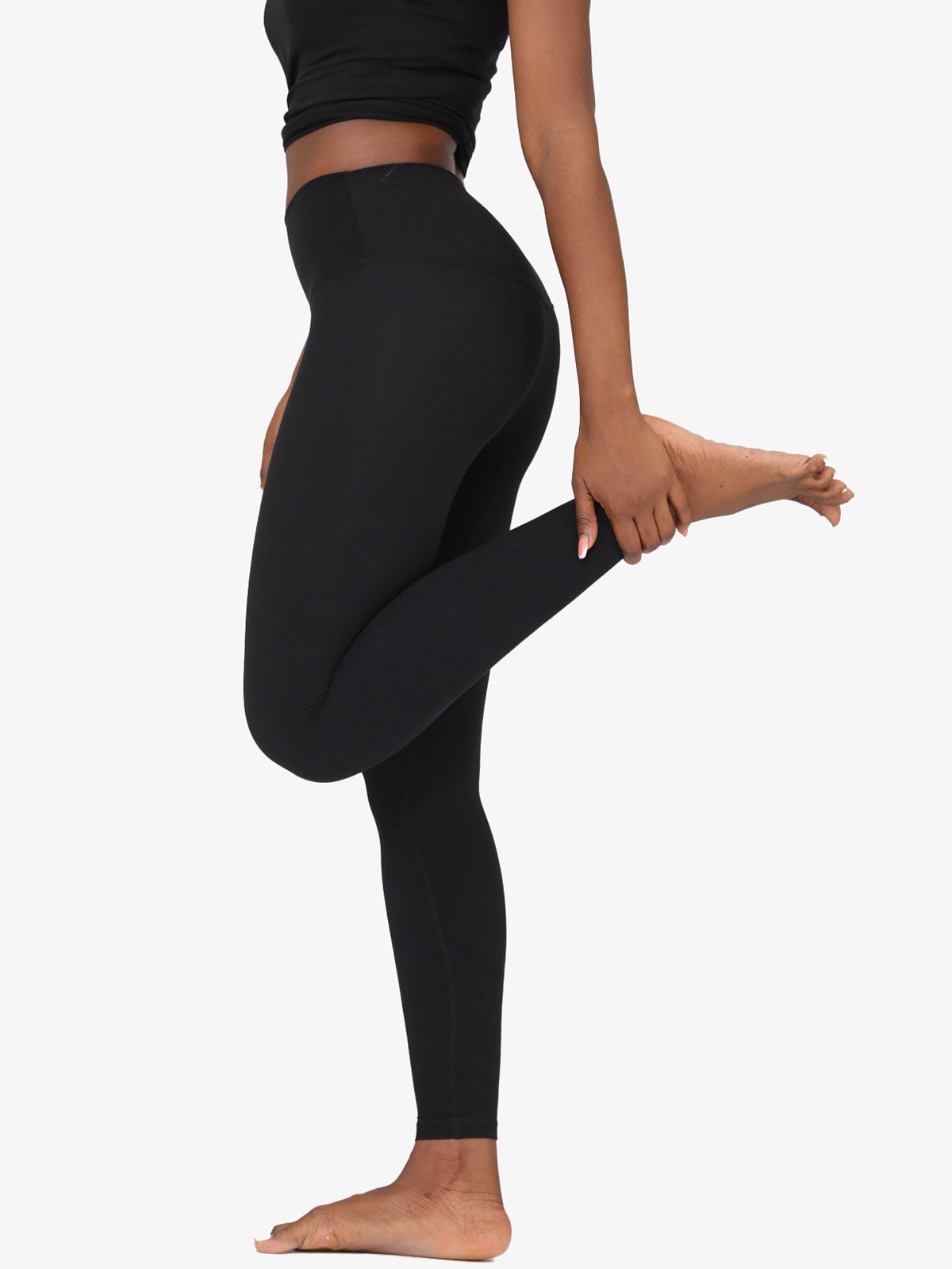High Waist Nude Yoga Clothes Nine Points Sports Fitness Leggings