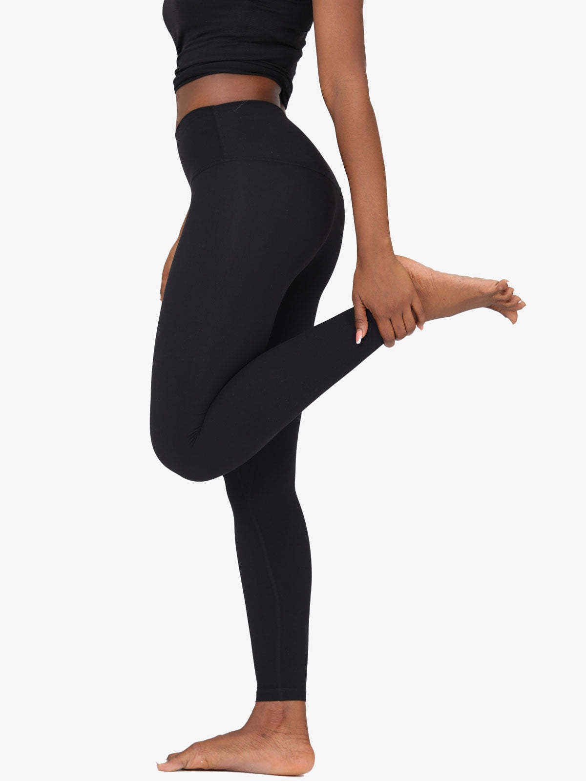 High Waist Nude Yoga Clothes Nine Points Sports Fitness Leggings