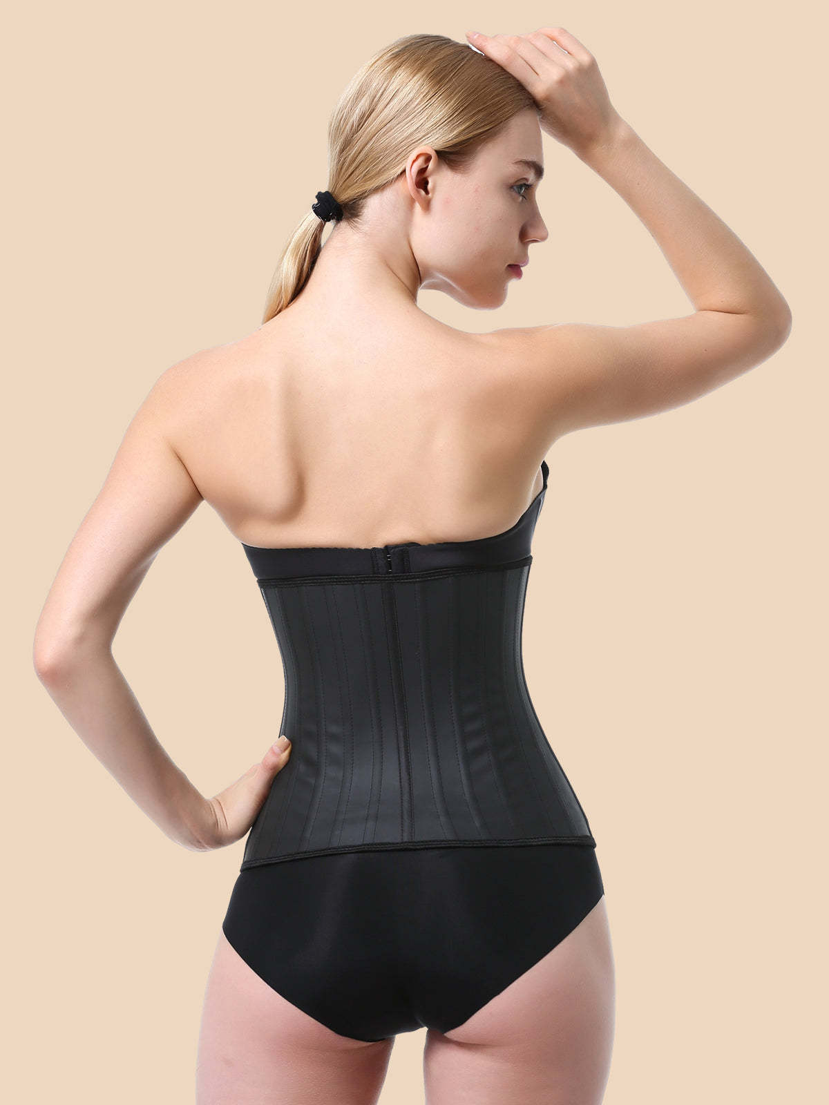 Corset Latex Buckle Waist Corset Belt Latex Rubber Straps Corset