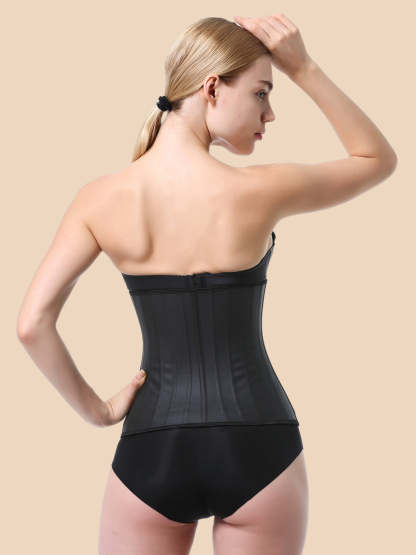 Corset Latex Buckle Waist Corset Belt Latex Rubber Straps Corset