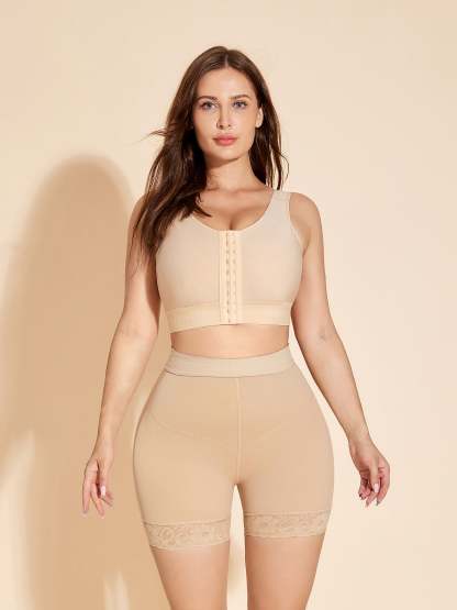 High Waisted Tummy Control Shapewear Shorts Fajas Colombianas Butt Lifter Seamless Underwear - Tan