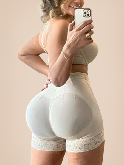 Postpartum Recovery Elastic Mesh Fabric With High Waist Charming Curves Short Butt Lift Girdle 