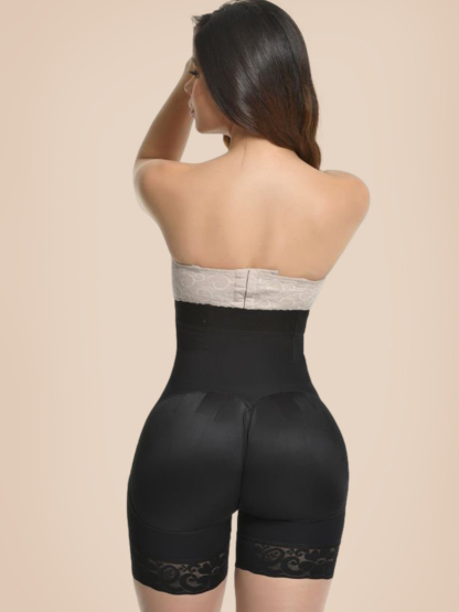 High Waisted Push Up Short With 3 Rows Of Snaps Tummy Control Panties