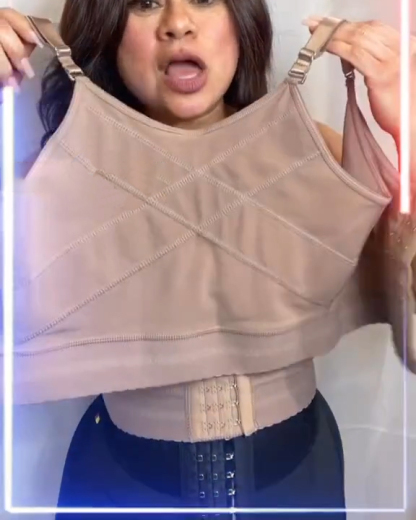 Wide Straps Shapewear Bra Post-op Front Closure