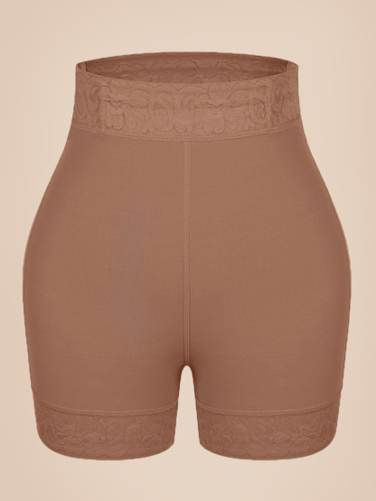 Mid-Waist Shaping Shorts Shapewear Panty With Anti-Rolling Lace Tummy Control Underwear For Women Butt Lifter