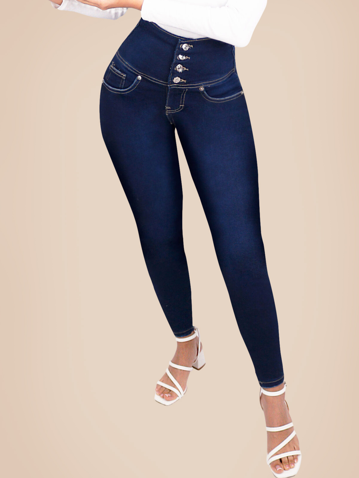 Women's Fashion High Waist Butt Lifter Curvy Jeans