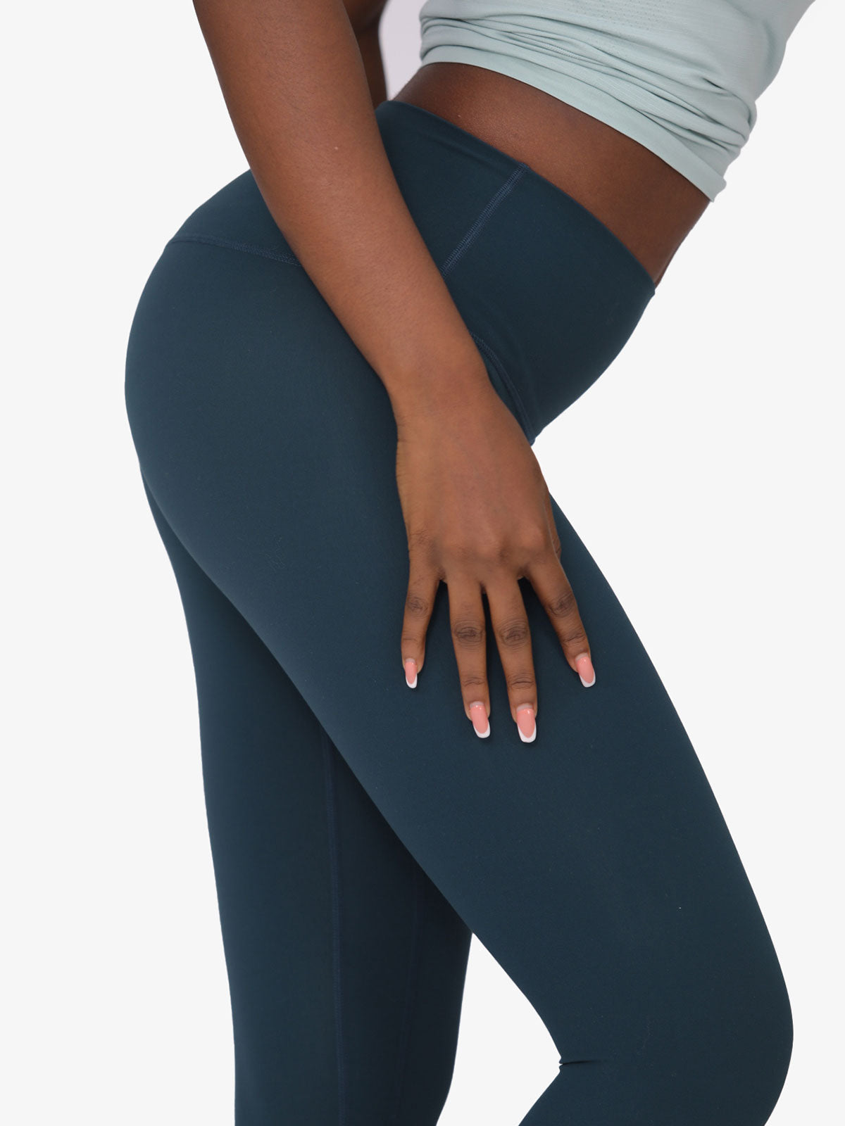 High Waist Nude Yoga Clothes Nine Points Sports Fitness Leggings