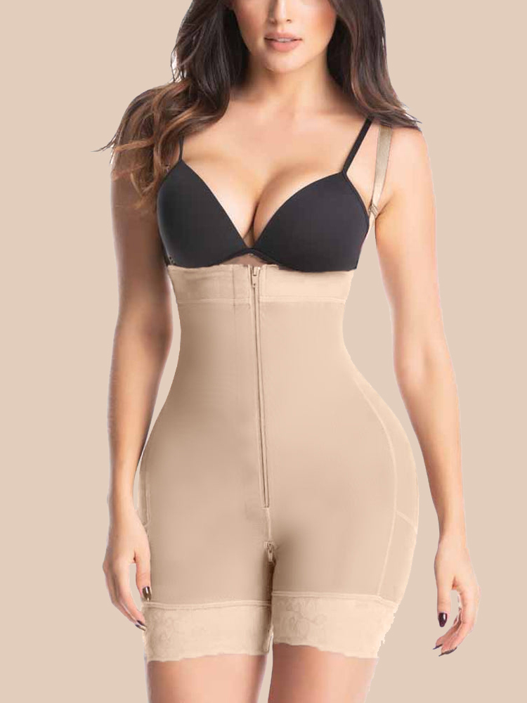Women Postpartum Recovery Adjustable Shapewear Slimming Fajas Lace Body Shaper
