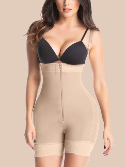 Women Postpartum Recovery Adjustable Shapewear Slimming Fajas Lace Body Shaper