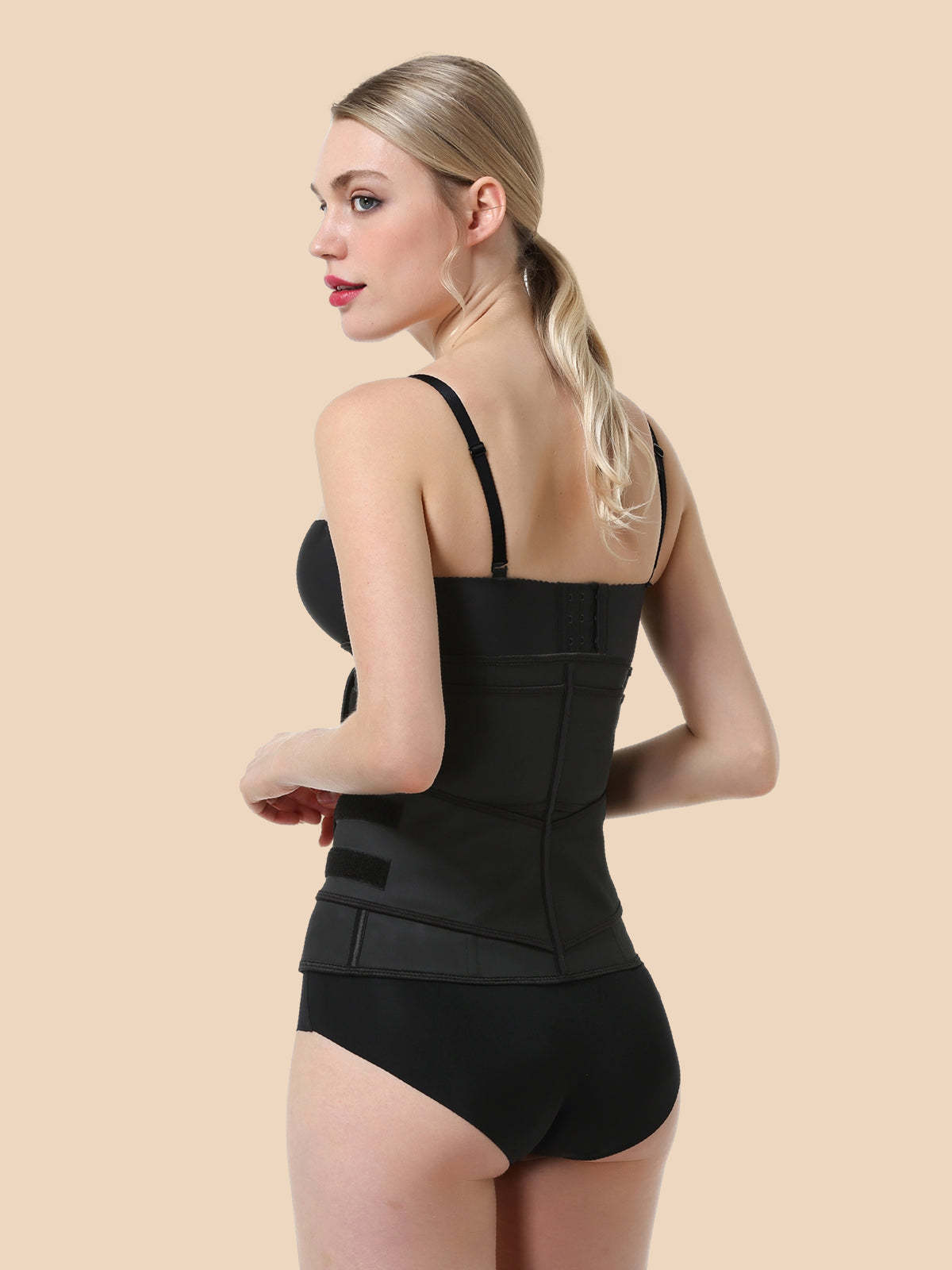 Corset Latex Buckle Waist Corset Belt Latex Rubber Straps Corset