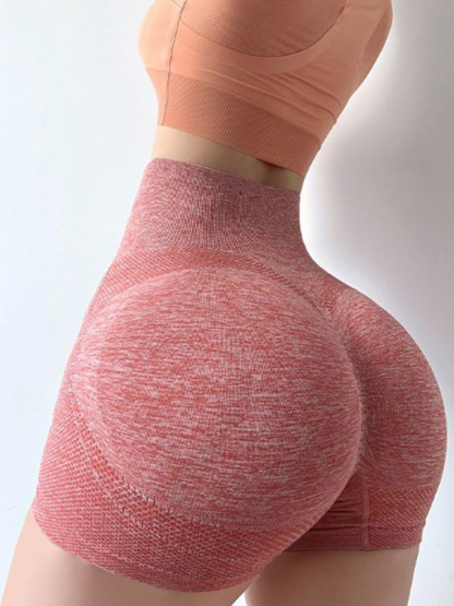 High Waist Abdominal Elastic Peach Hip Lifting Shorts