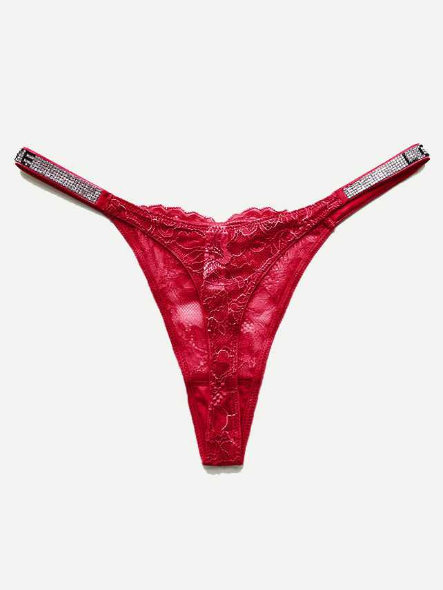 Female Lace Dazling Diamond Thong