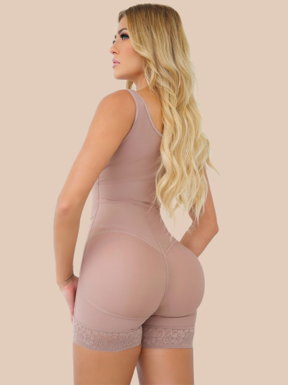 Thin Shoulder Straps Side Zipper Shaping Bodysuit For Women Open Bust Tummy Control Shapewear Recovery Belt Fajas