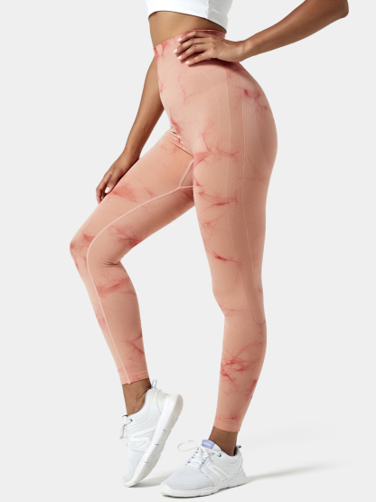 Seamless Flow High Waisted Tie Dye 7/8 Leggings