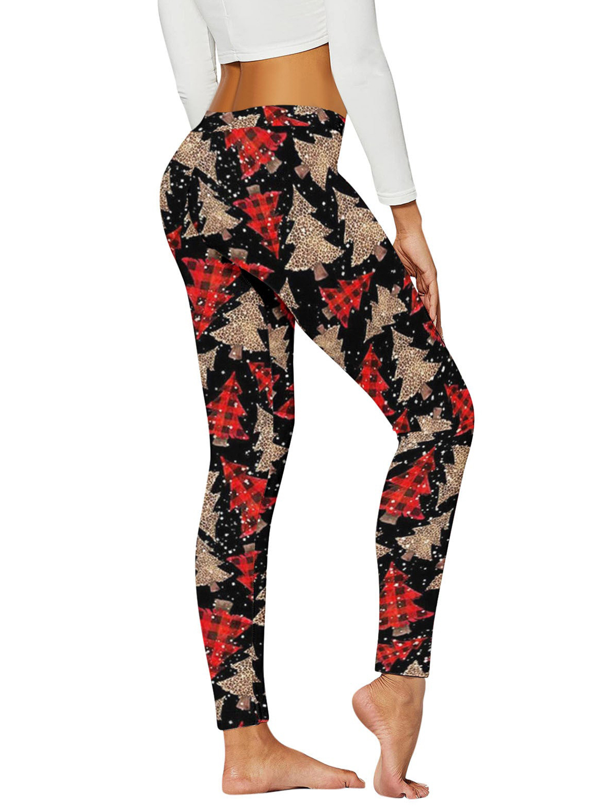 Christmas Leggings Stretchy Yoga Pants For WomenChicCurve Women Christmas Leggings