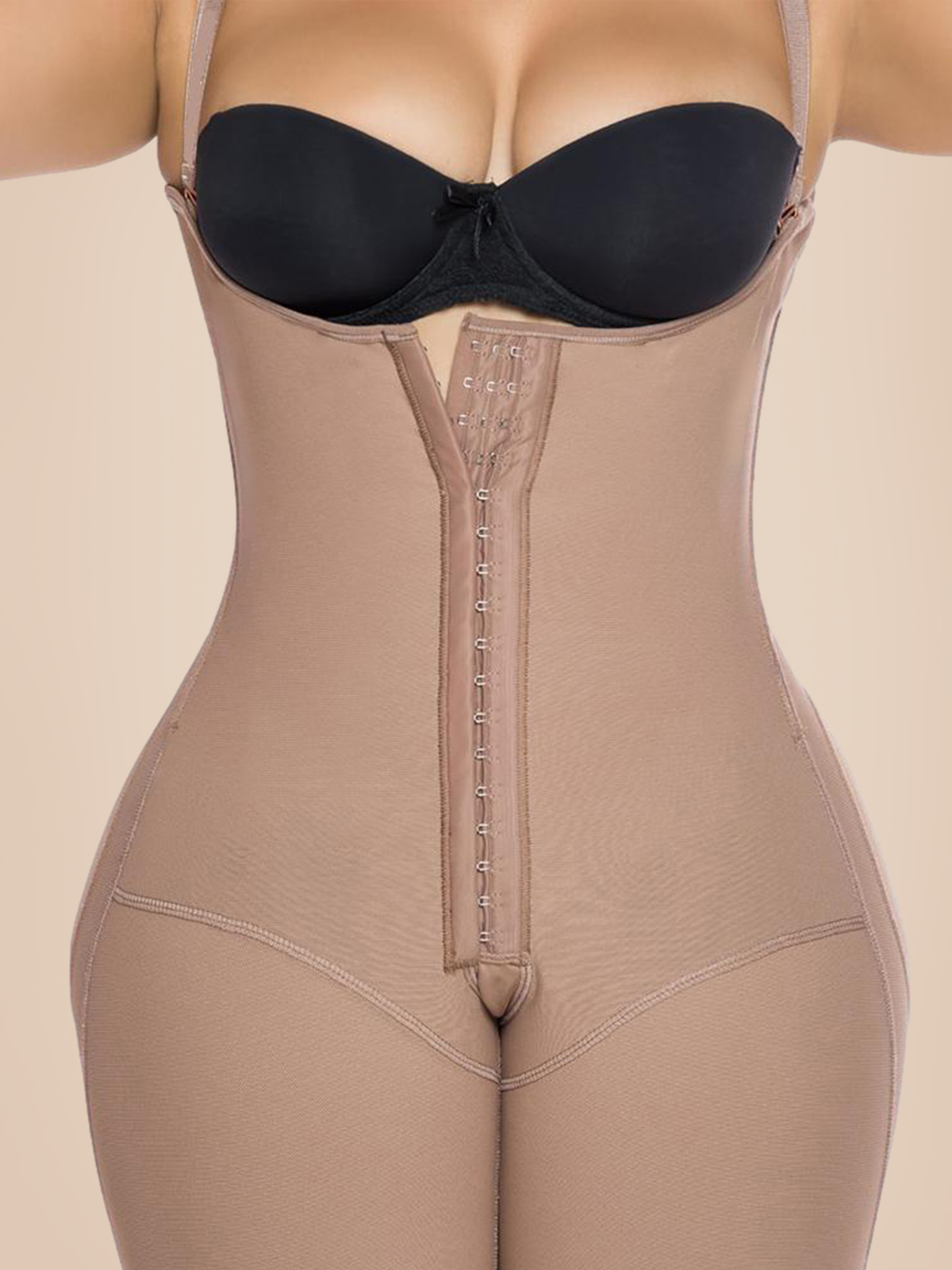 Knee Length Underbust Body Shaper Fajas For Women Postpartum Girdle Body Shaper