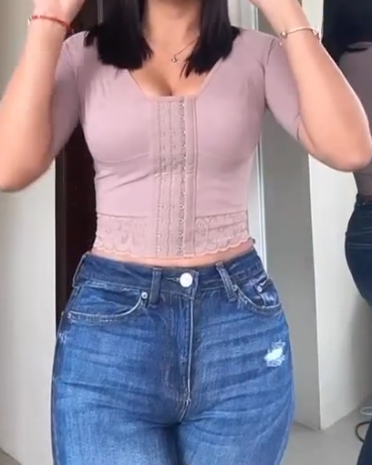 Post Surgical Control Shapewear Top with Sleeves